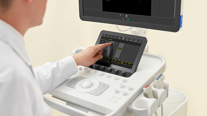 Operating ultrasound machine